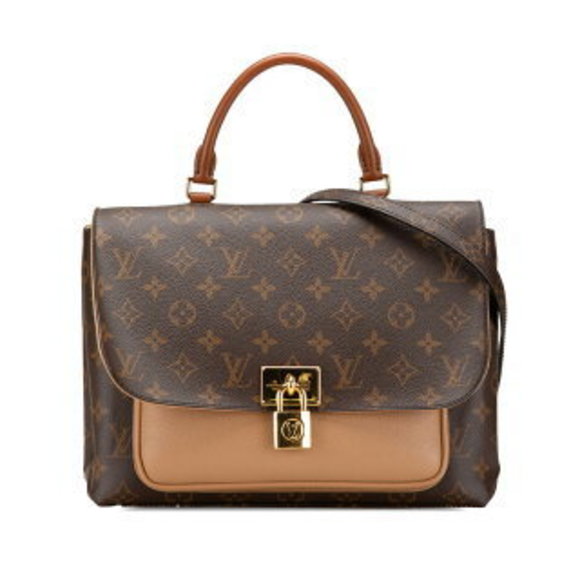 Louis Vuitton Monogram Marignan Handbag Sesame Brown Leather - Picture 1 of 11